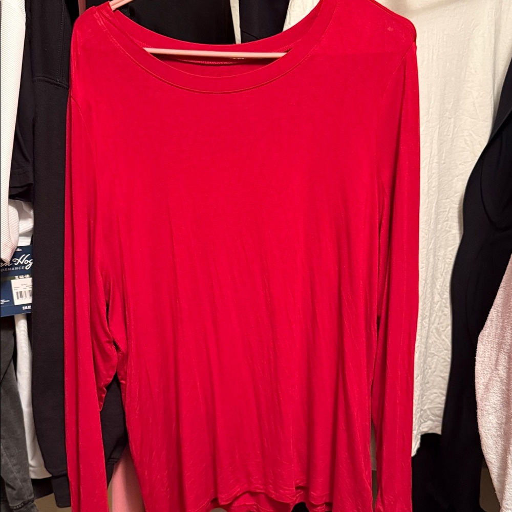 Torrid Bold Red Long Sleeve Tee